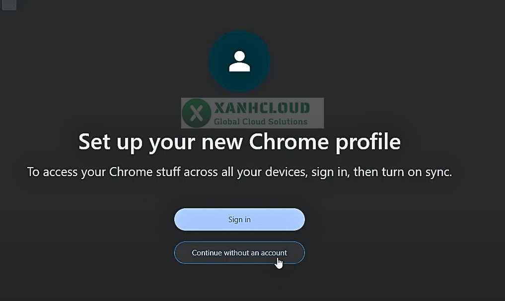 Tại đây, bạn có thể lựa chọn đăng nhập hoặc tiếp tục mà không cần tài khoản