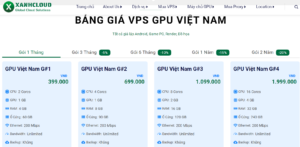 Nhà cung cấp VPS GPU uy tín, chính hãng