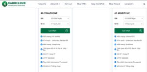 Nhà cung cấp dịch vụ proxy 4G Vinaphone, Mobifone uy tín, chính hãng