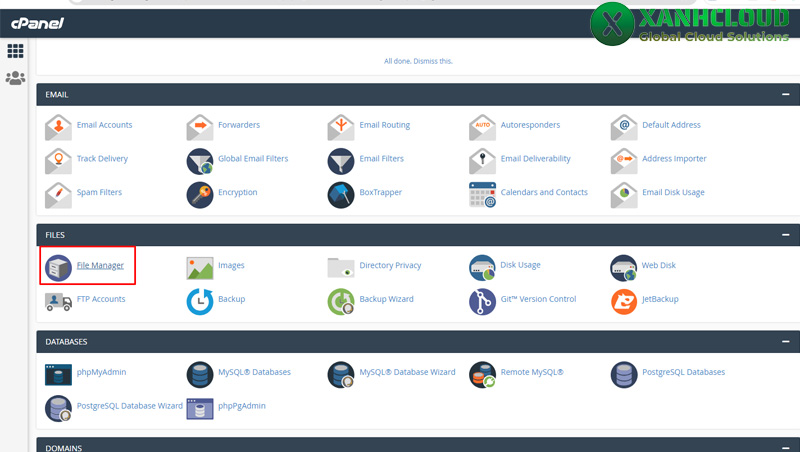 Upload website bằng File Manager trên cPanel