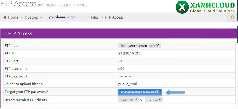 Upload bằng FTP Client