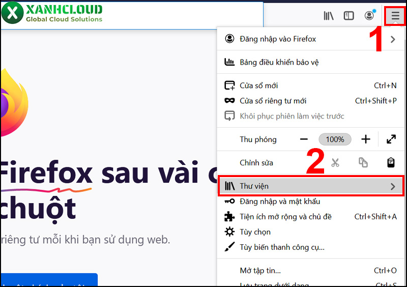 Cách xóa Cache trên Firefox