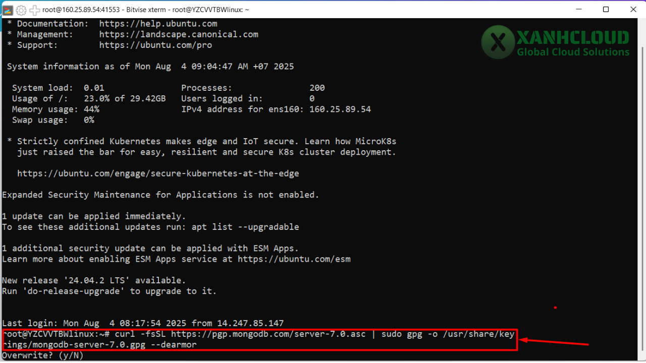 terminal-them-gpg-mongodb