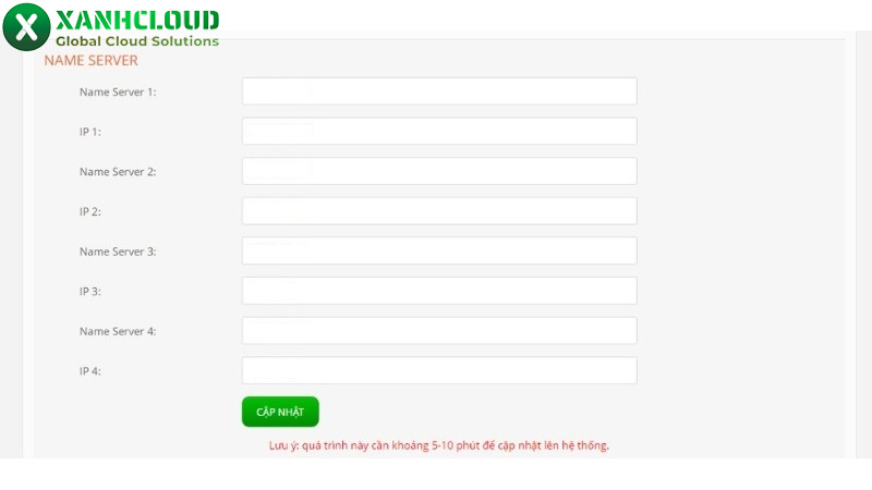 Trỏ bằng Nameserver