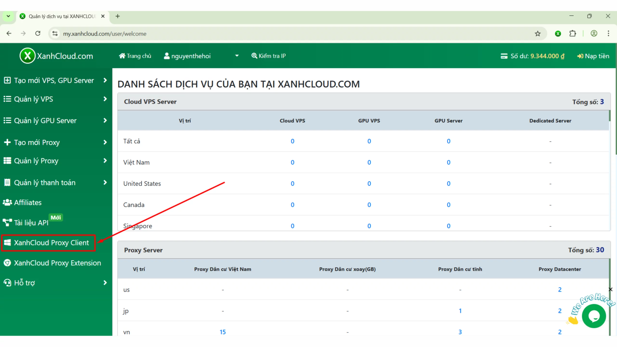 Tải app XanhCloud Proxy Client trên website
