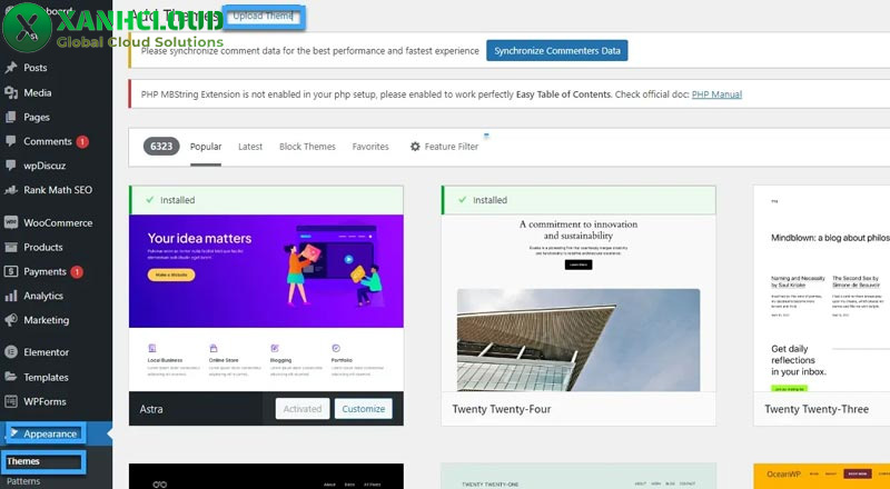 Upload theme Flatsome