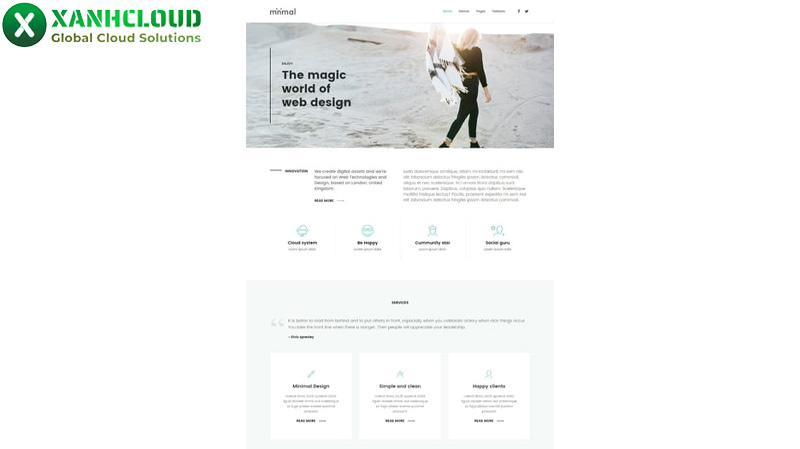 One-Page Scroll (Dạng Trang đơn) – phù hợp cho Freelancer, Cố vấn