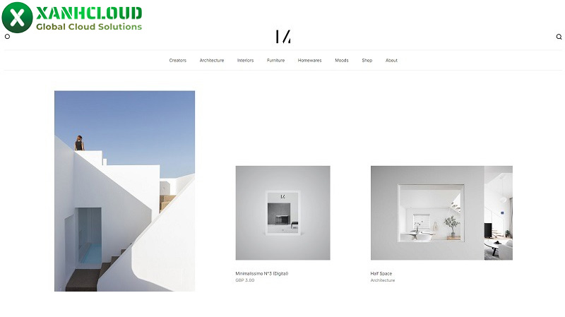 Minimalist Portfolio (Tối giản) – phù hợp cho Designer, Kiến trúc sư