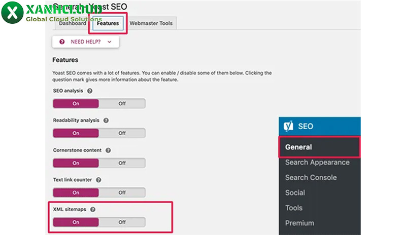 Tạo sitemap bằng Yoast SEO