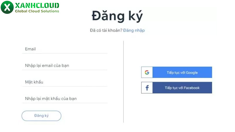 Đăng ký tài khoản Wix