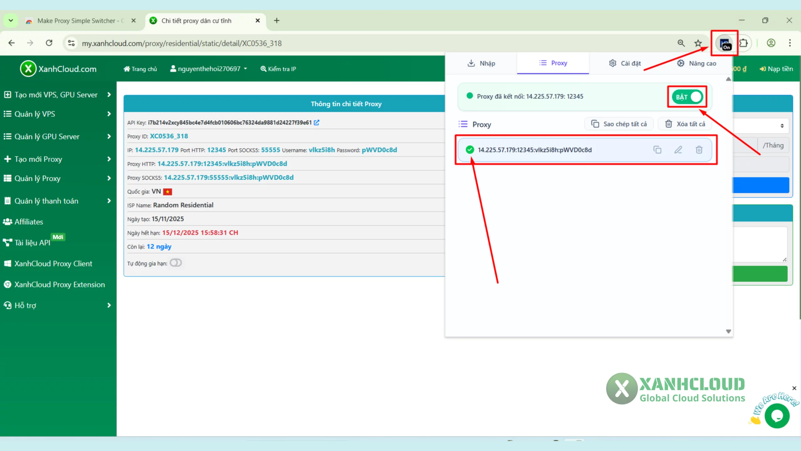 Cách bật hoặc tắt Proxy trong Make Proxy Simple Switcher