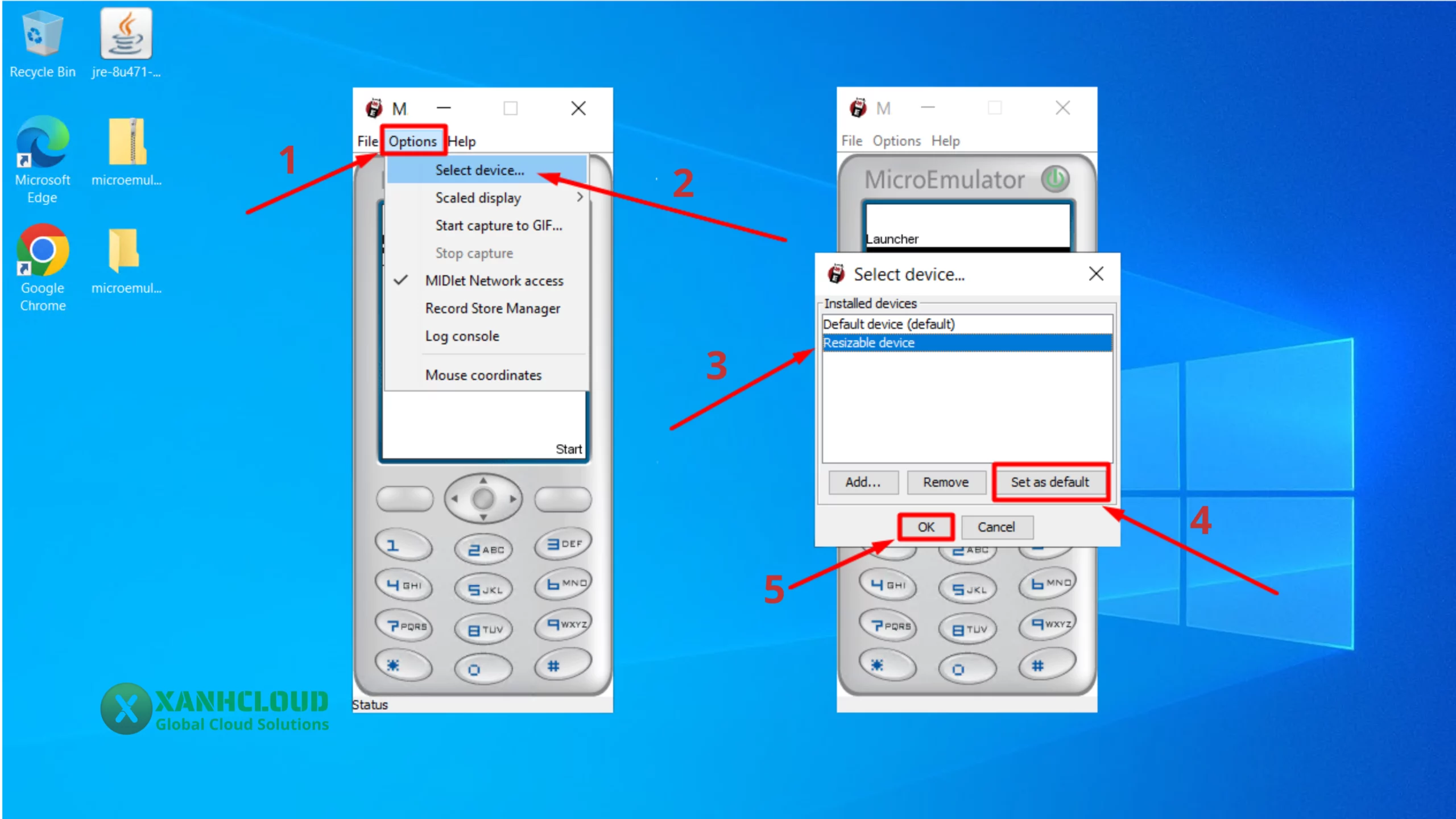 Hai lựa chọn tùy chỉnh kích thước màn hình làm mặc định