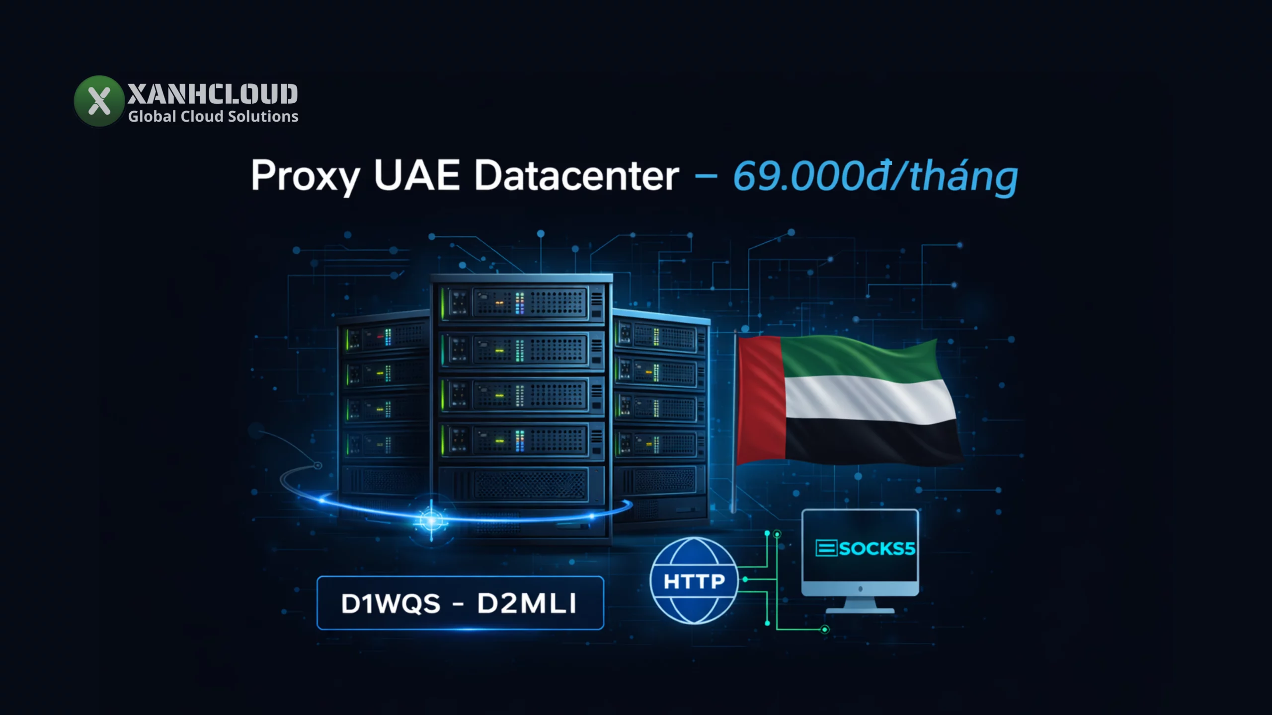 Proxy UAE Datacenter tại Xanhcloud