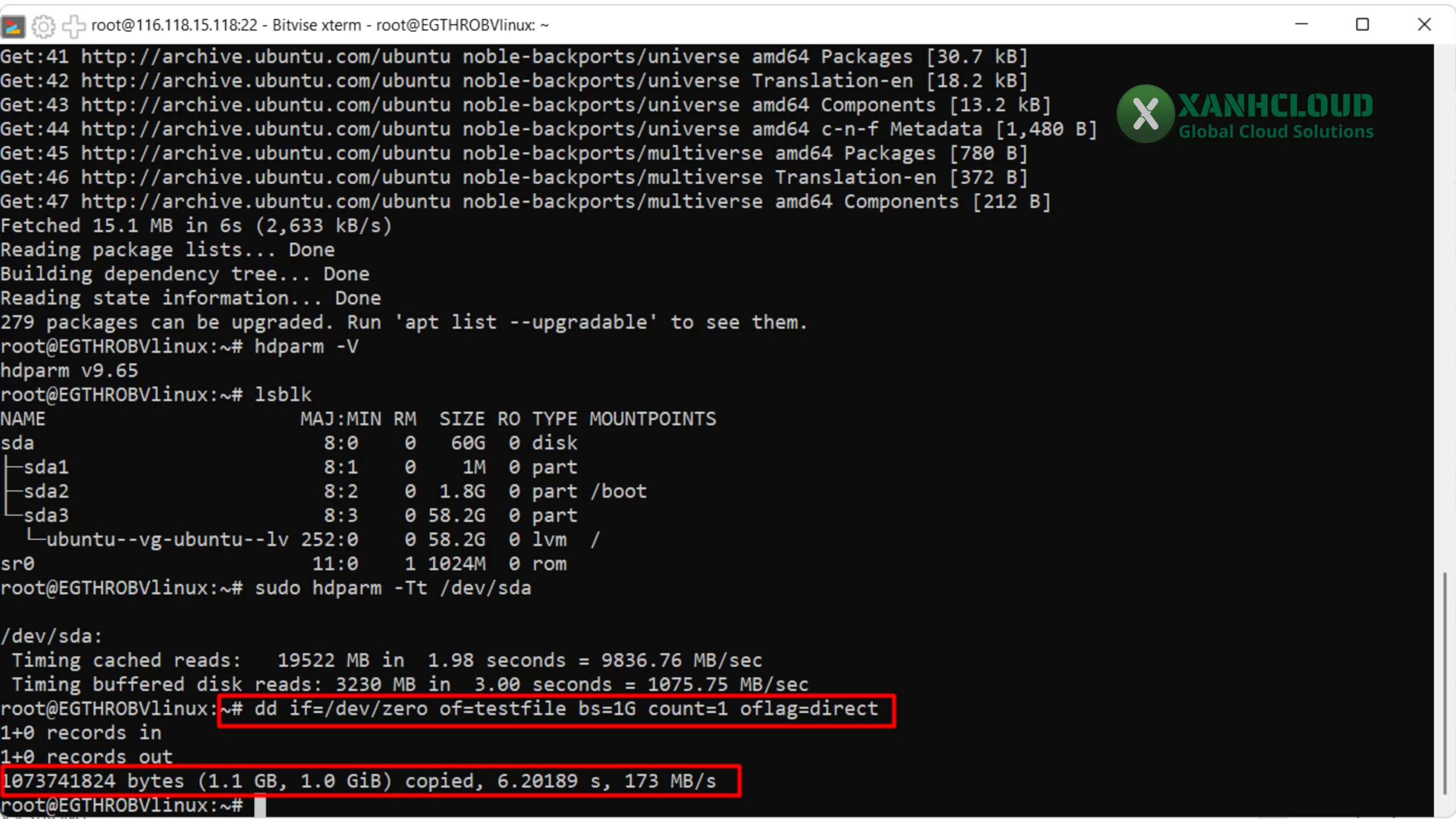 Test tốc độ ghi bằng dd
