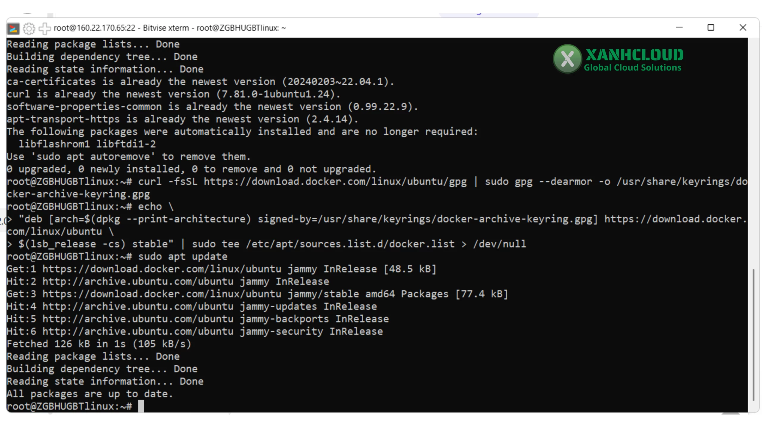 Thêm Docker repository Ubuntu