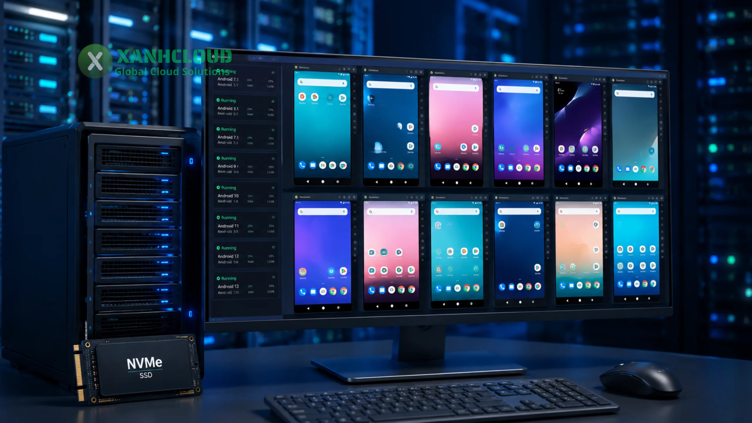 VPS NVMe chạy giả lập Android nhiều phiên bản