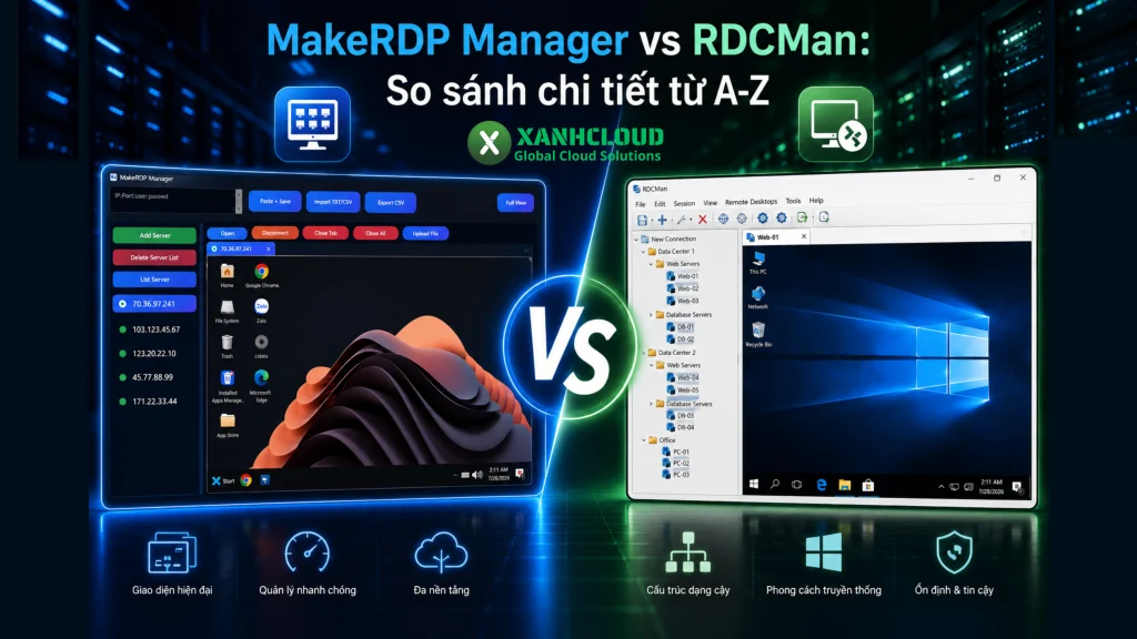 MakeRDP Manager vs RDCMan: So sánh chi tiết từ A-Z