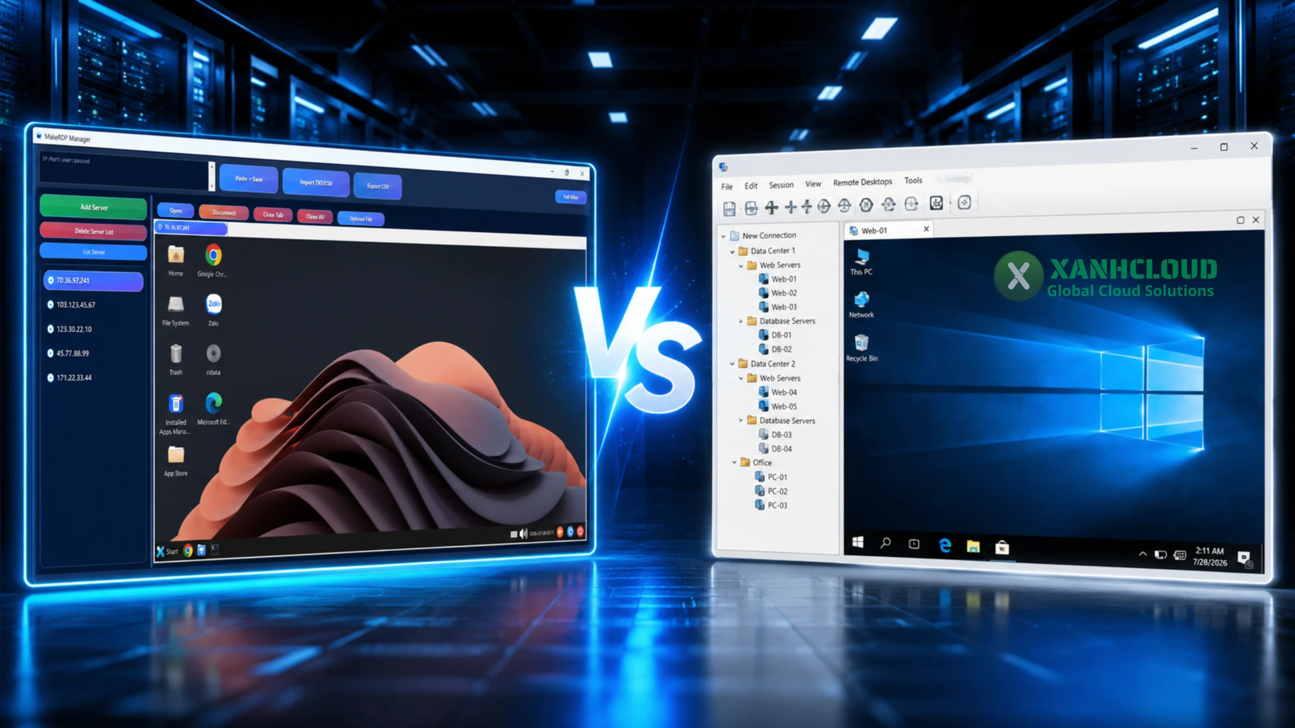 So sánh hai phần mềm quản lý Remote Desktop phổ biến dành cho Windows VPS và Linux XRDP