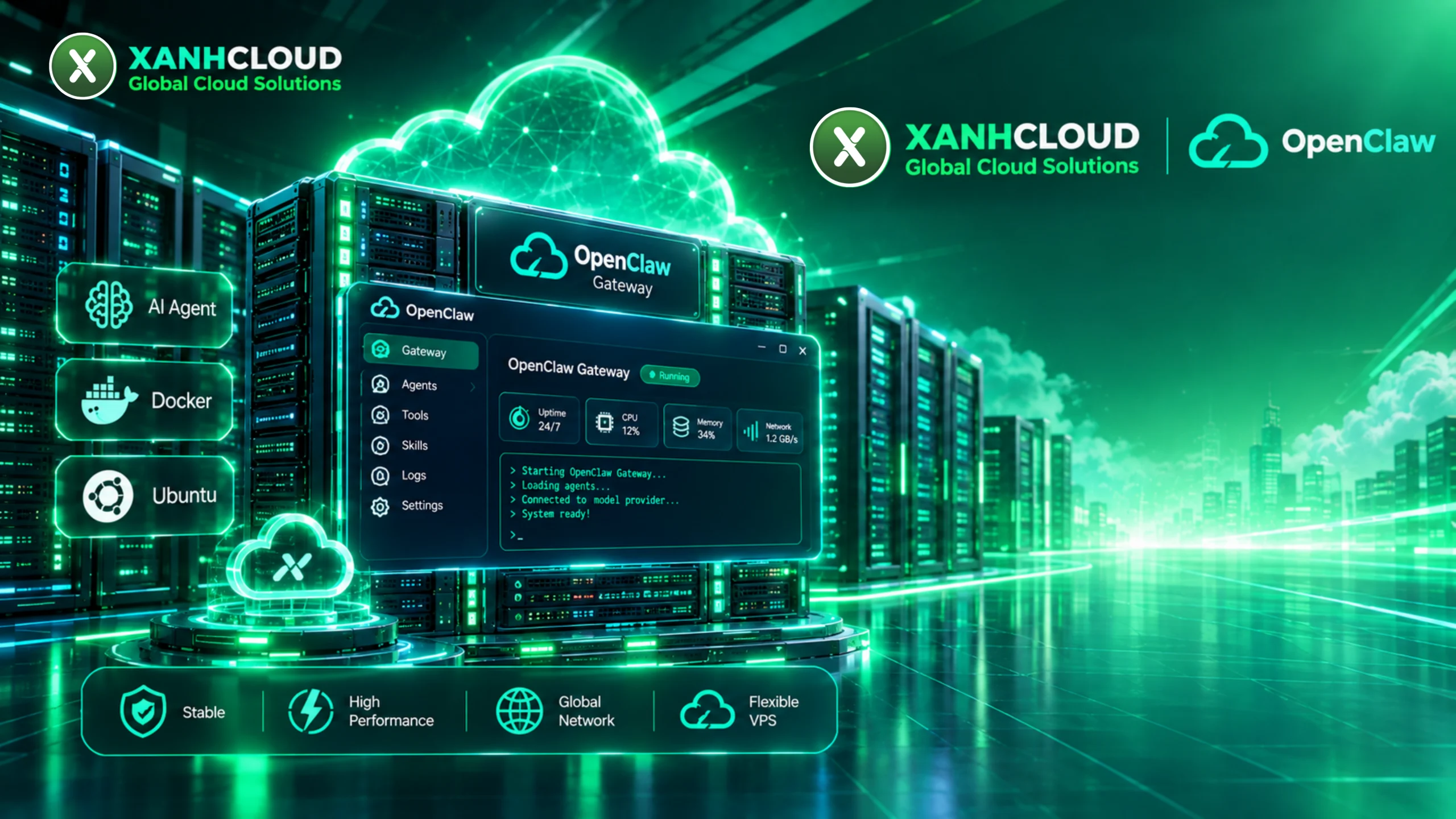 VPS XanhCloud chạy OpenClaw 24/7
